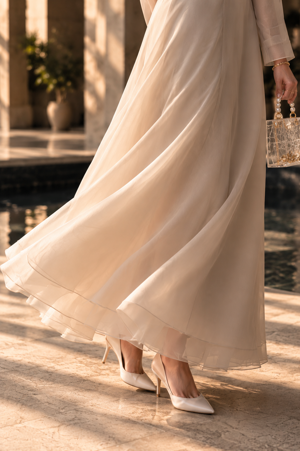 Organza Embroidered Abaya