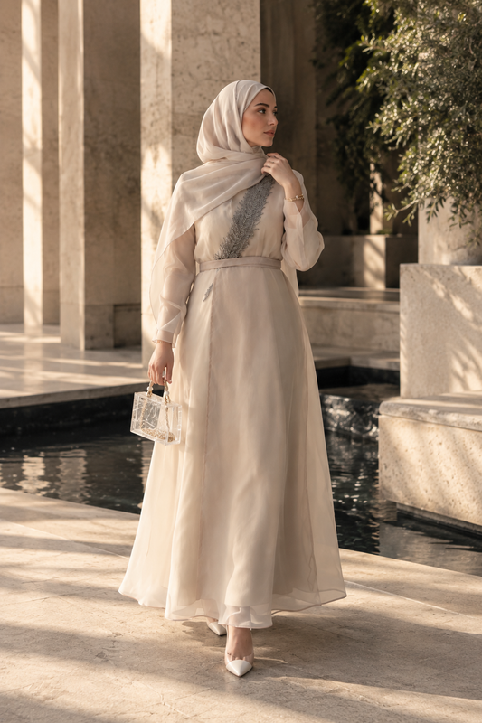 Organza Embroidered Abaya
