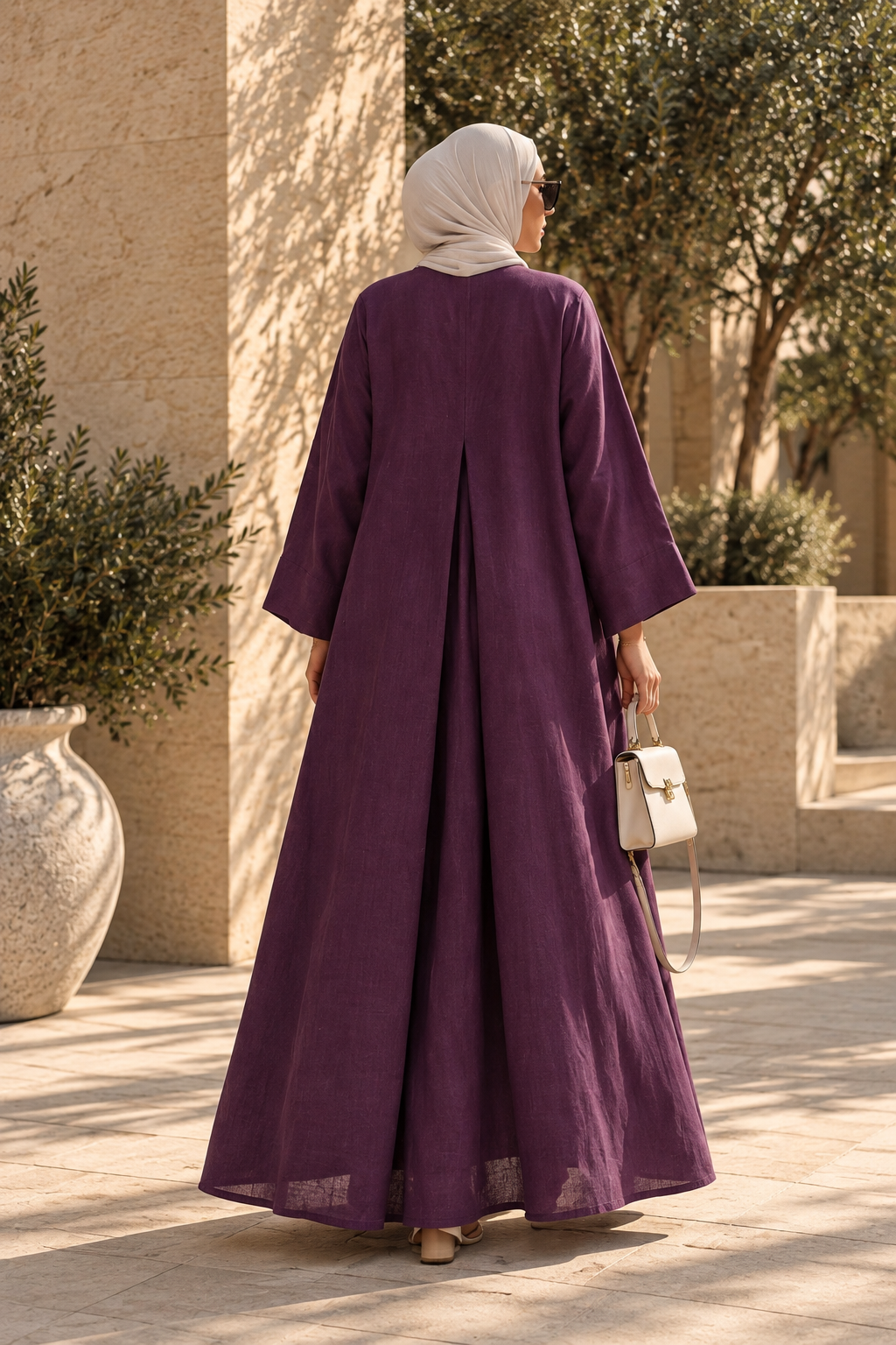 Violet Linen Abaya