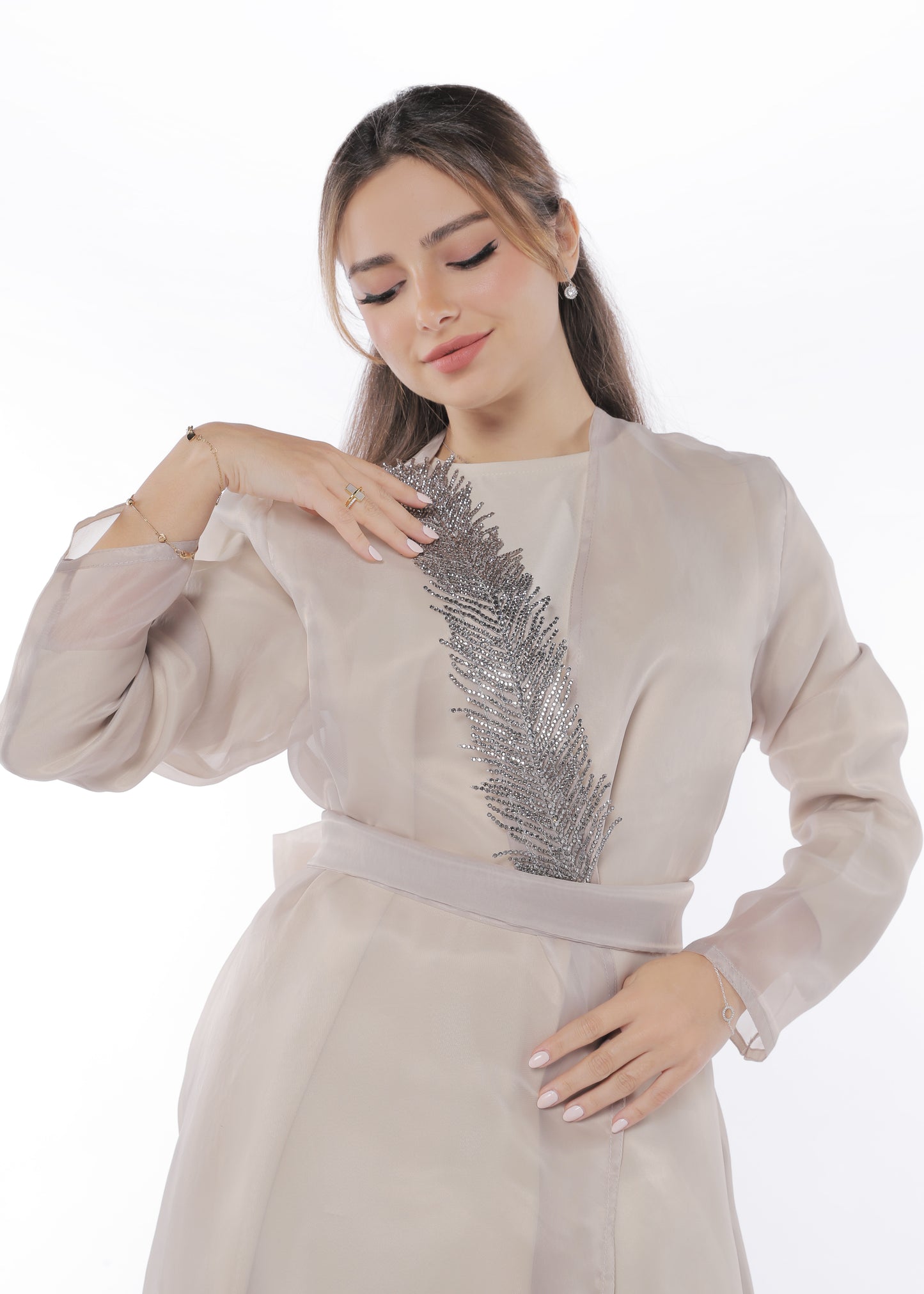 Organza Embroidered Abaya